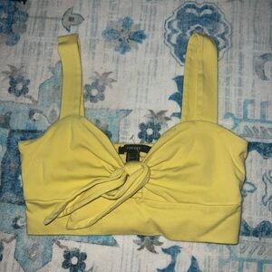 Forever 21 Yellow Crop Top